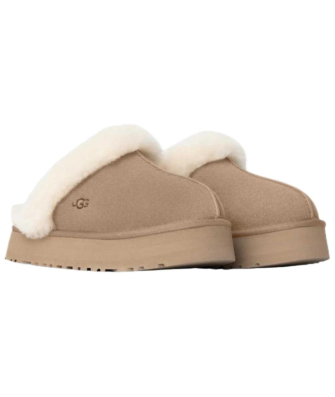 UGG AUSTRALIA Бежевые замшевые мюли, фото 2