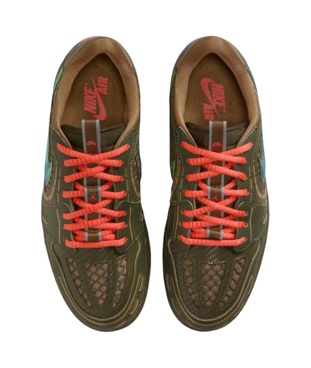 JORDAN Зеленые кожаные кеды, фото 4