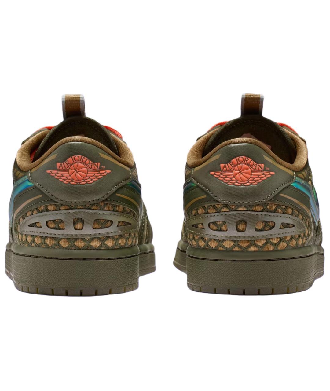 JORDAN Зеленые кожаные кеды, фото 5