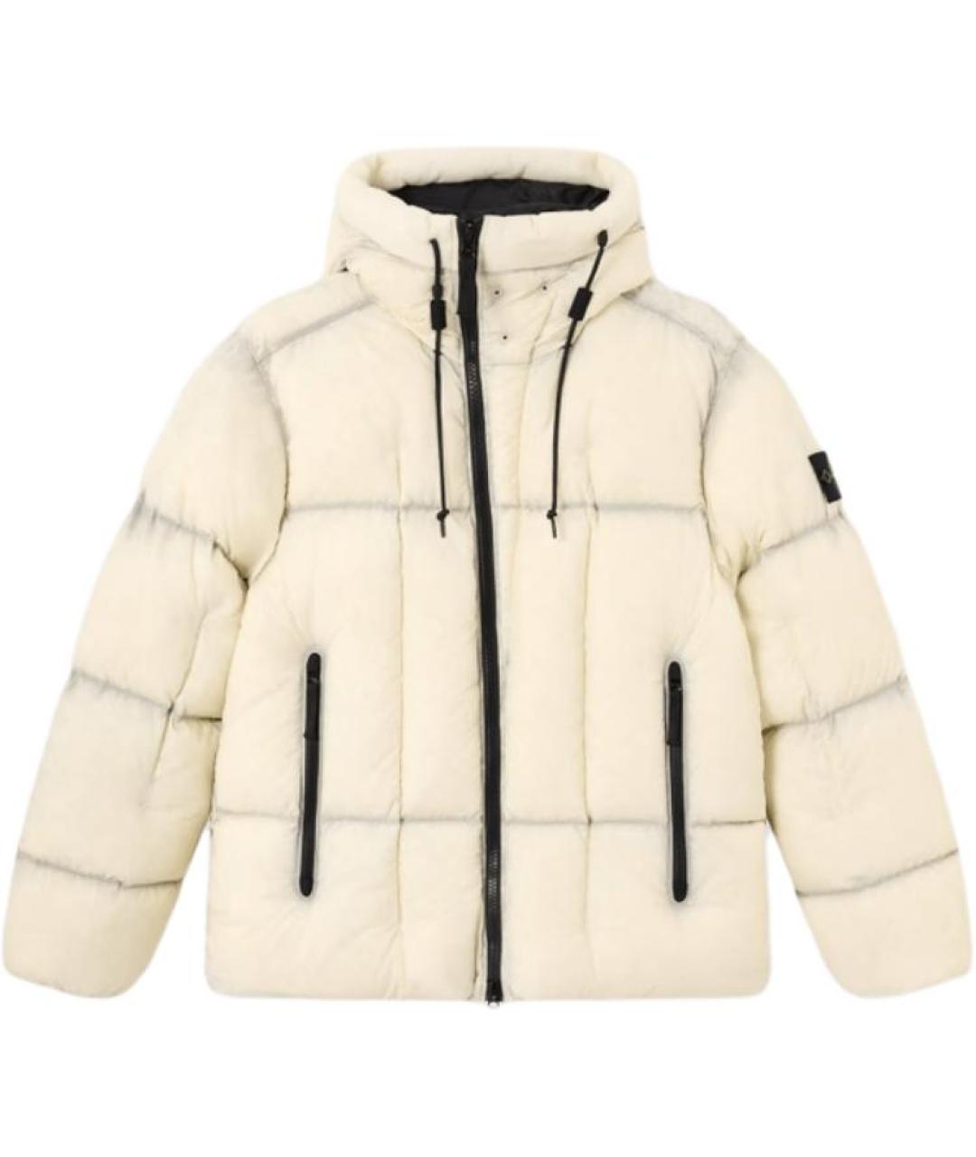 STONE ISLAND Бежевый пуховик, фото 1