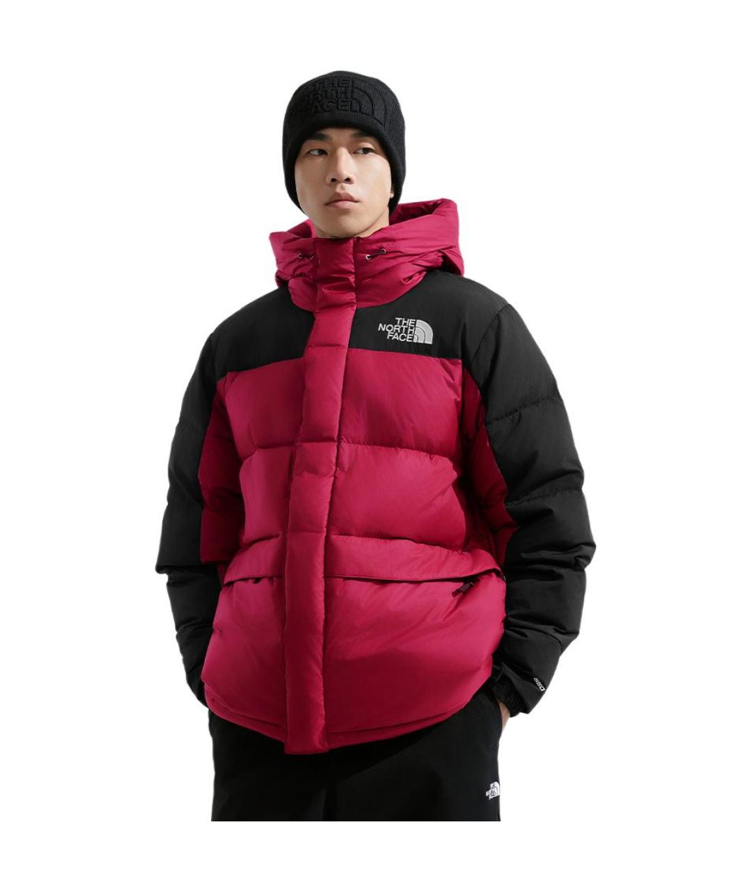 THE NORTH FACE Бордовый полиамидовый пуховик, фото 3