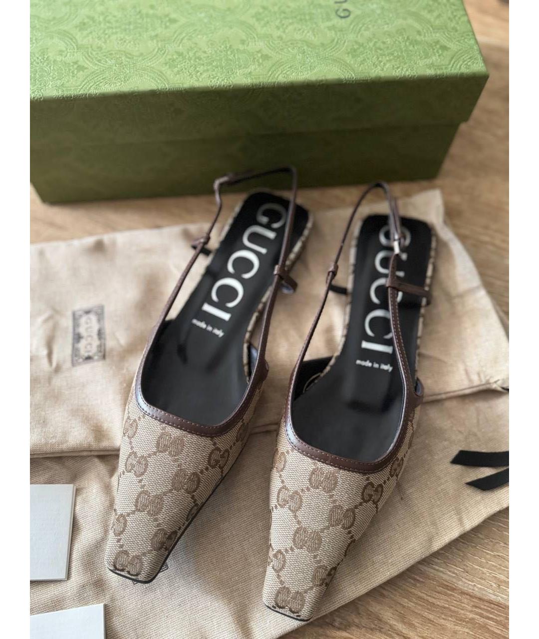 GUCCI Коричневые мюли, фото 2