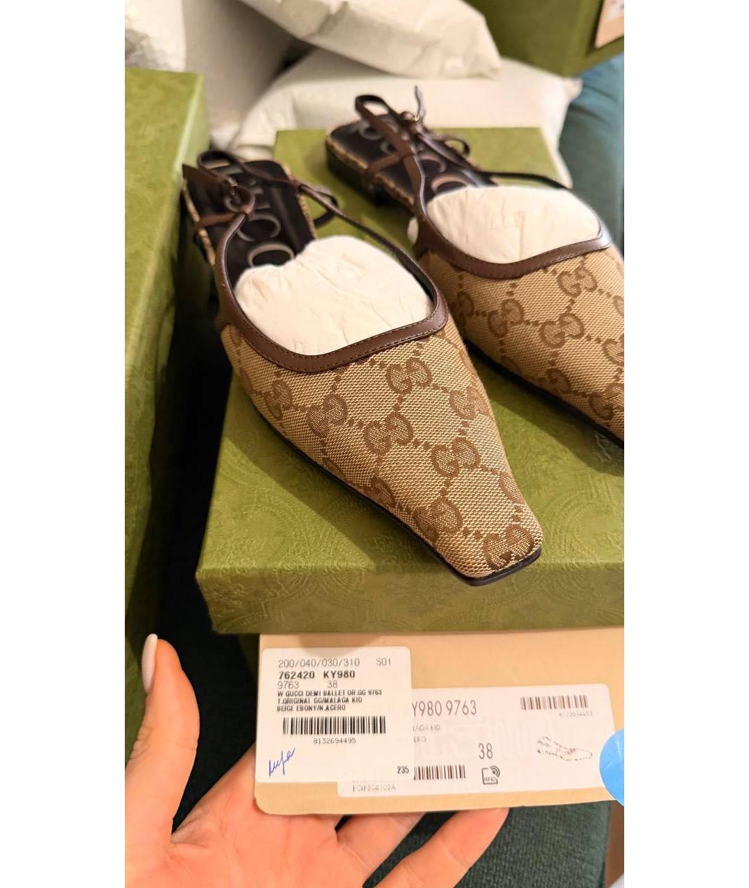 GUCCI Коричневые мюли, фото 7