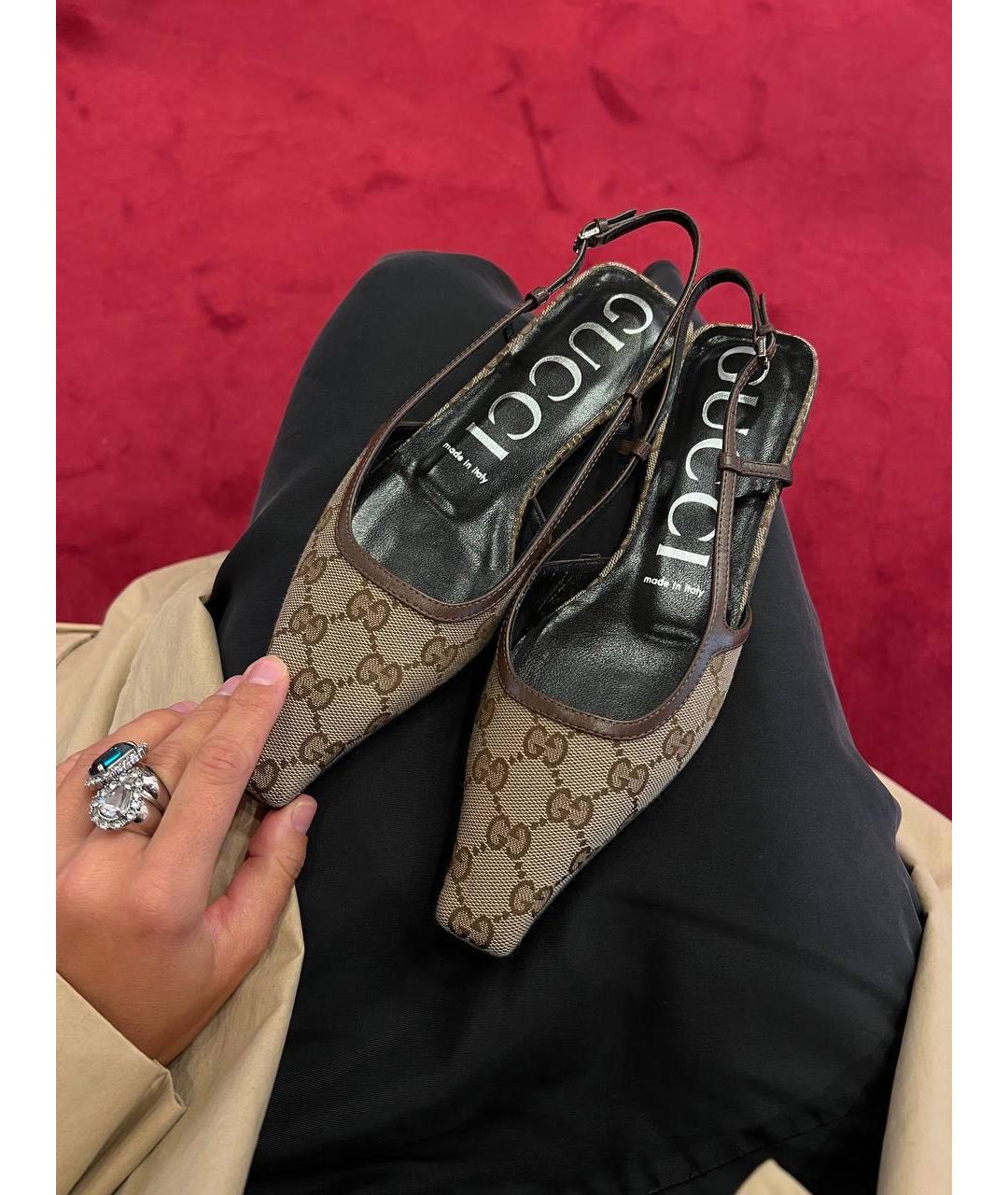 GUCCI Коричневые мюли, фото 5