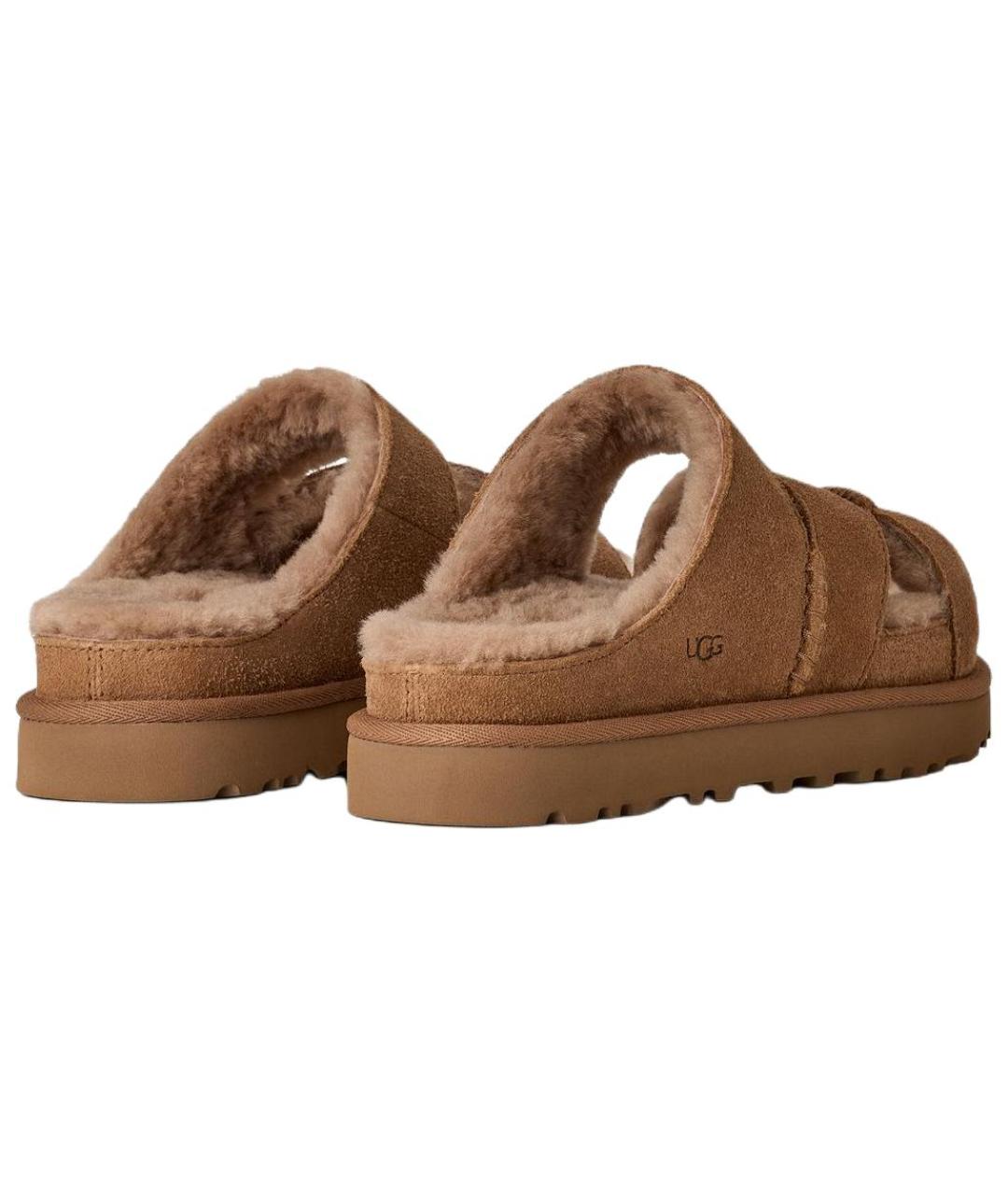 UGG AUSTRALIA Коричневые нубуковые сандалии, фото 4