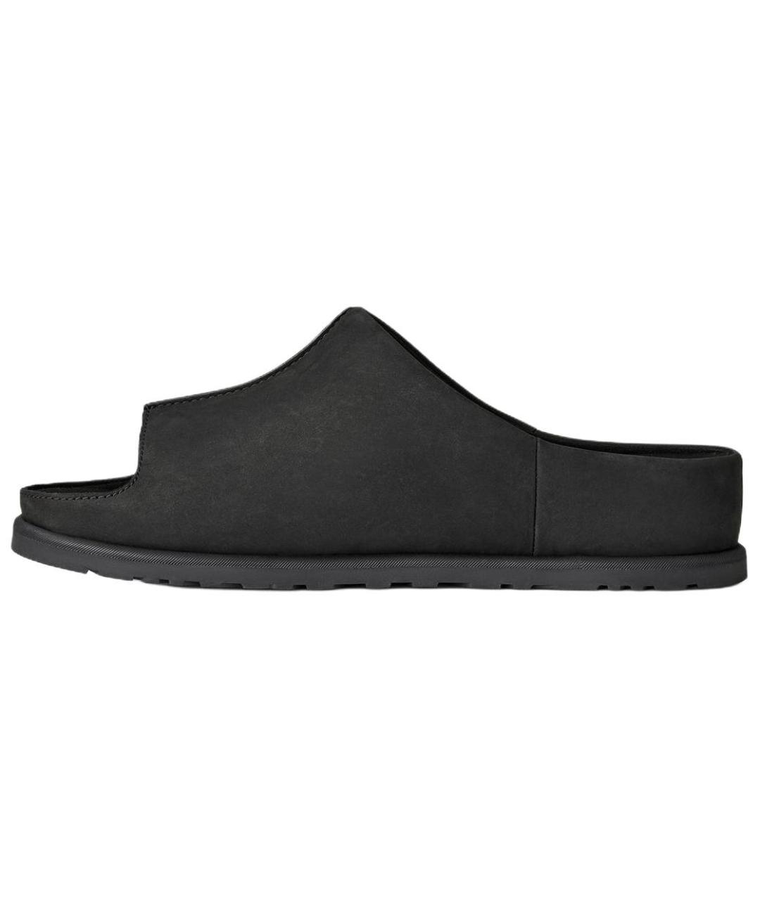 UGG AUSTRALIA Черные нубуковые сандалии, фото 2