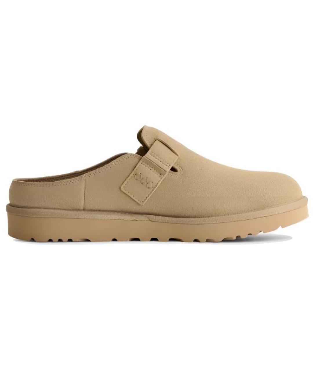 UGG AUSTRALIA Бежевые нубуковые слипоны, фото 1
