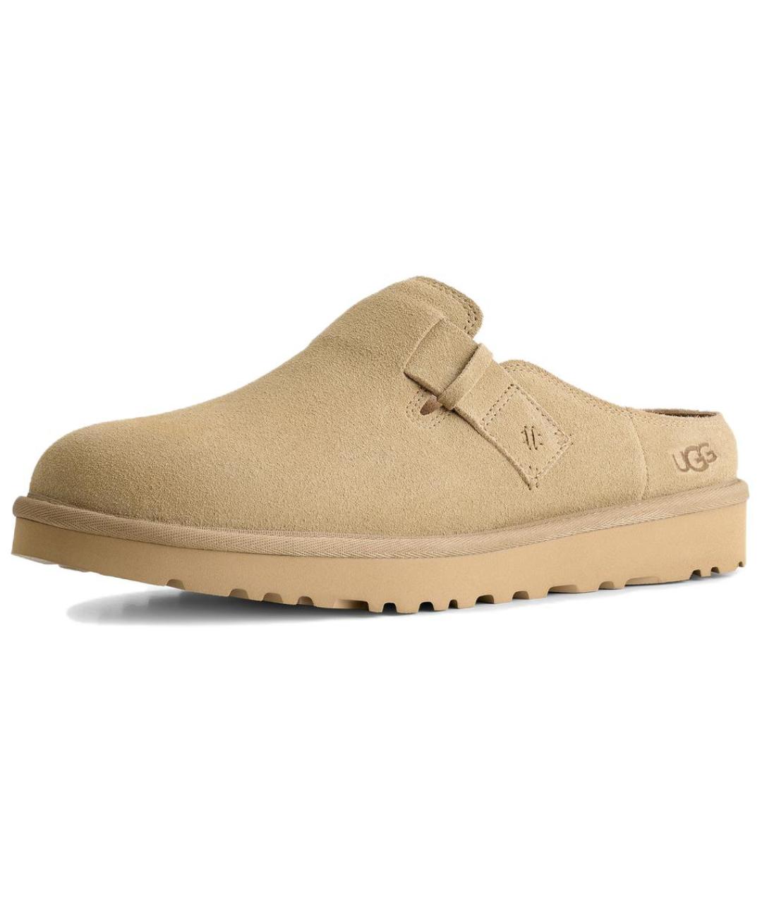 UGG AUSTRALIA Бежевые нубуковые слипоны, фото 2