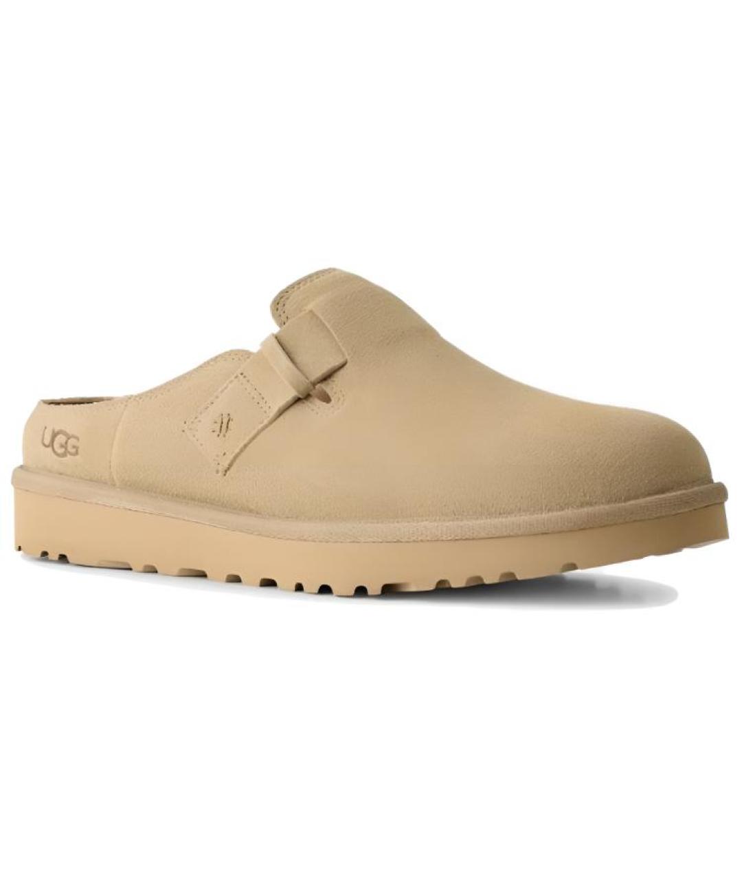 UGG AUSTRALIA Бежевые нубуковые слипоны, фото 3