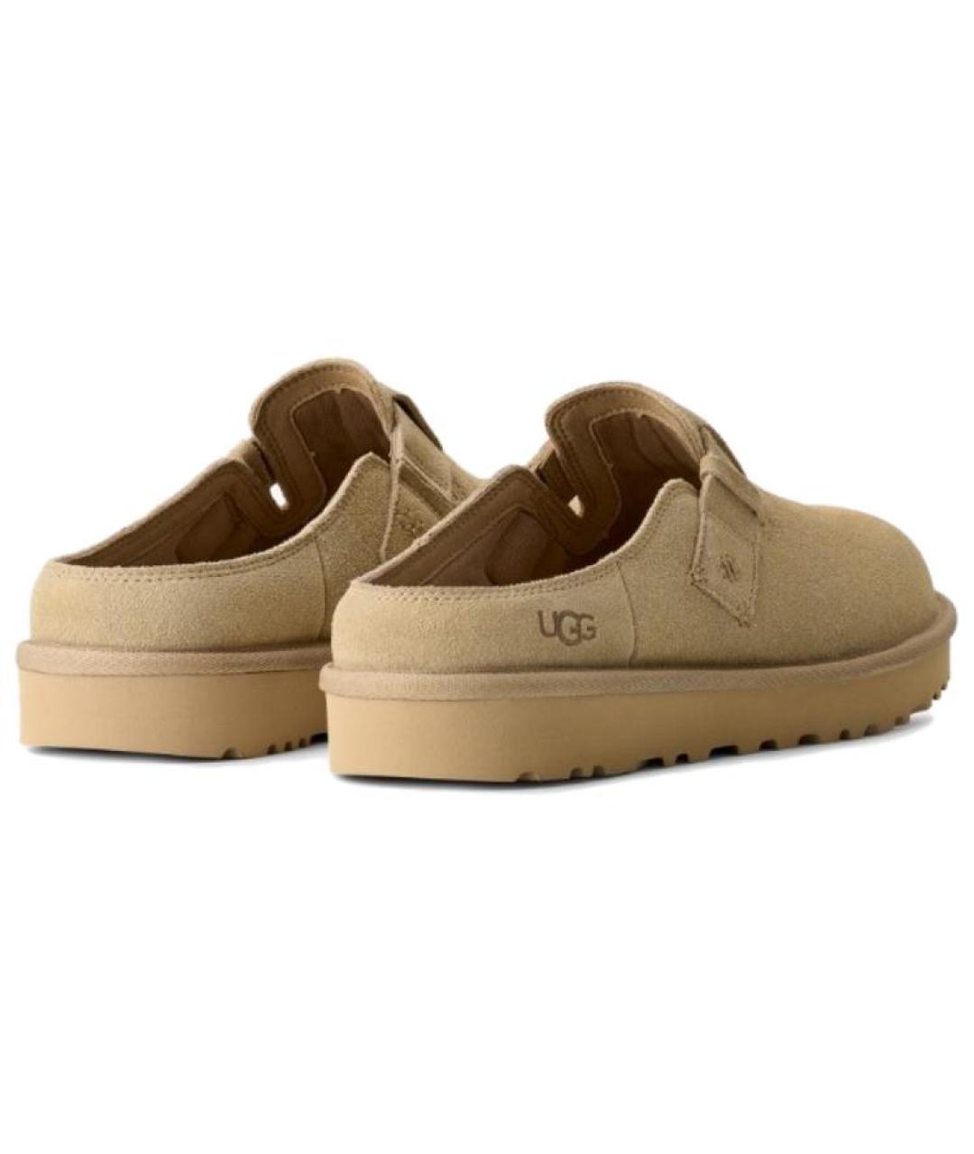 UGG AUSTRALIA Бежевые нубуковые слипоны, фото 4