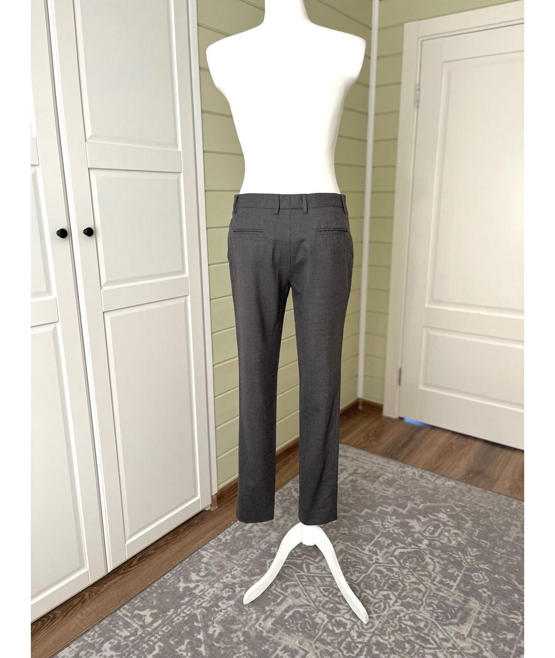 TOM FORD Серые шерстяные брюки узкие, фото 3