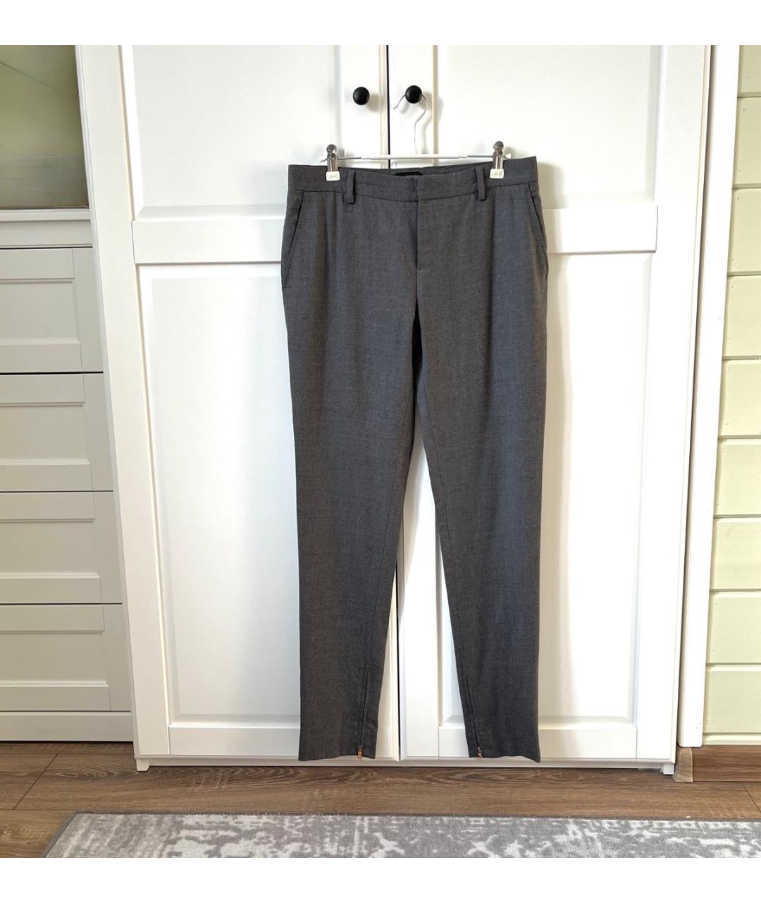 TOM FORD Серые шерстяные брюки узкие, фото 9