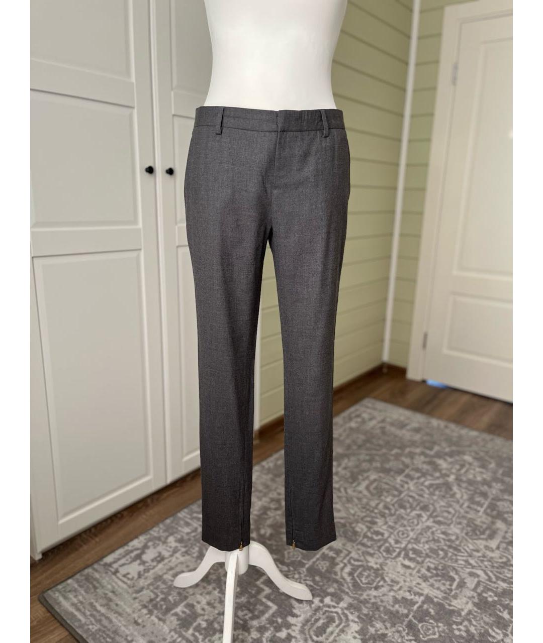 TOM FORD Серые шерстяные брюки узкие, фото 2
