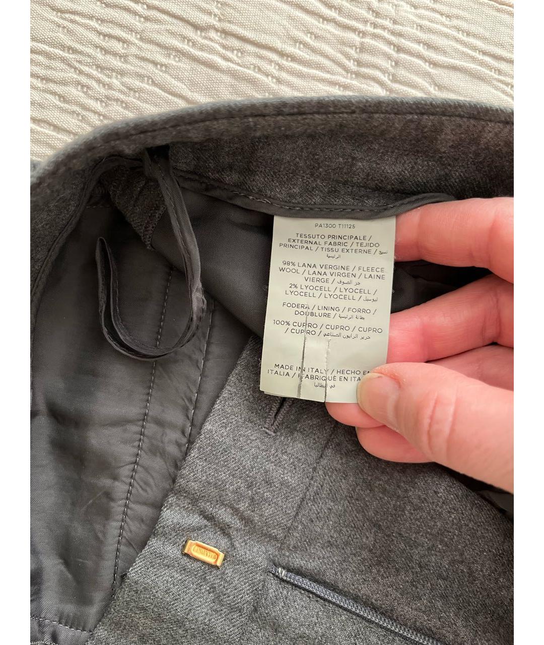 TOM FORD Серые шерстяные брюки узкие, фото 7