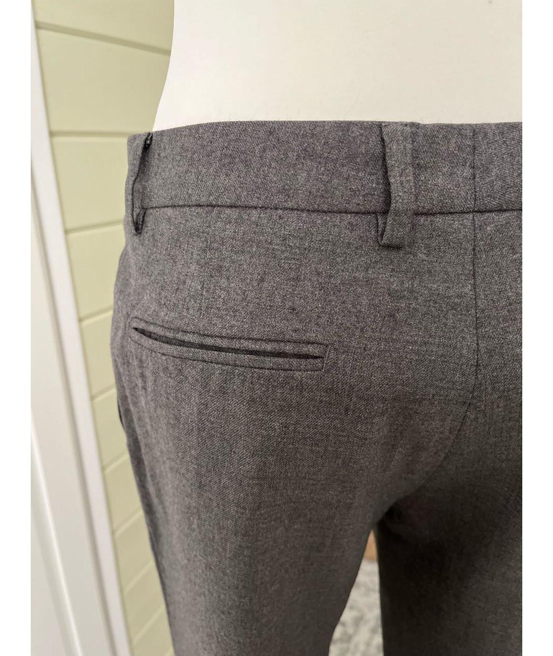 TOM FORD Серые шерстяные брюки узкие, фото 4
