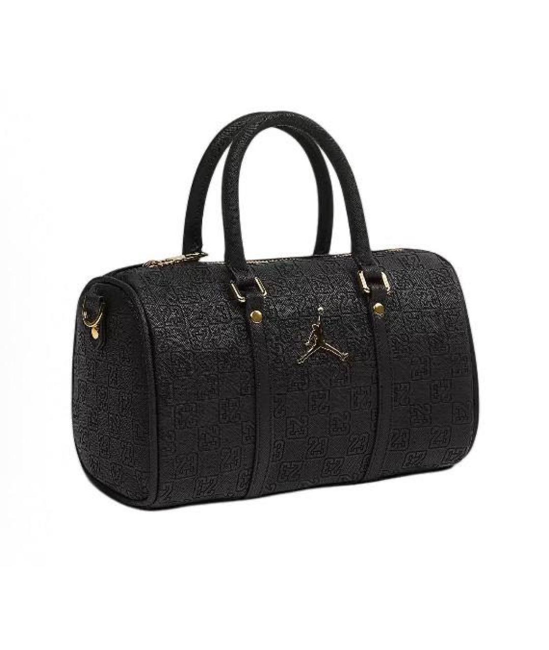 JORDAN Черная дорожная/спортивная сумка из искусственной кожи, фото 2