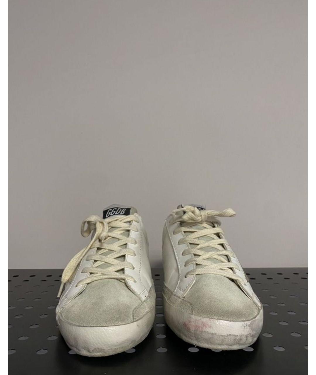 GOLDEN GOOSE DELUXE BRAND Бежевые кожаные мюли, фото 3