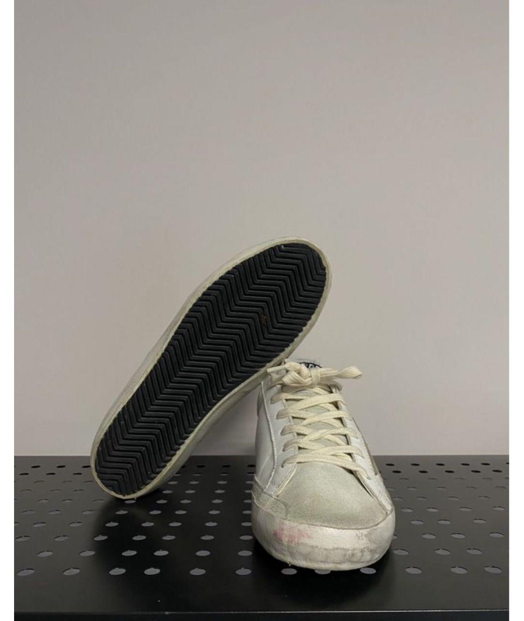 GOLDEN GOOSE DELUXE BRAND Бежевые кожаные мюли, фото 6