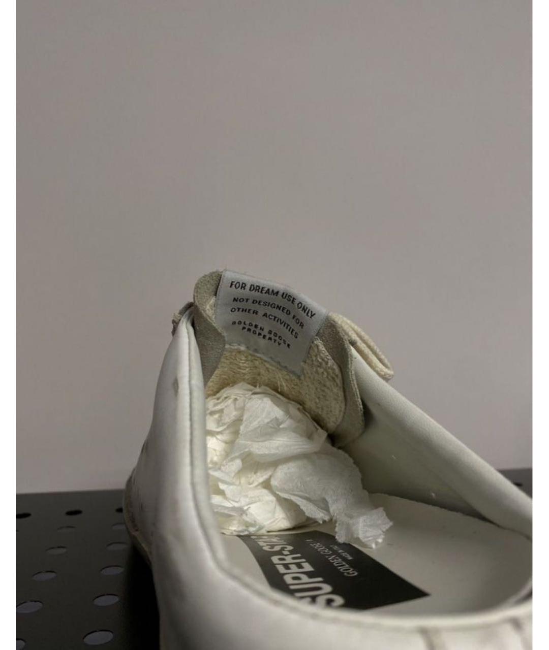 GOLDEN GOOSE DELUXE BRAND Бежевые кожаные мюли, фото 5