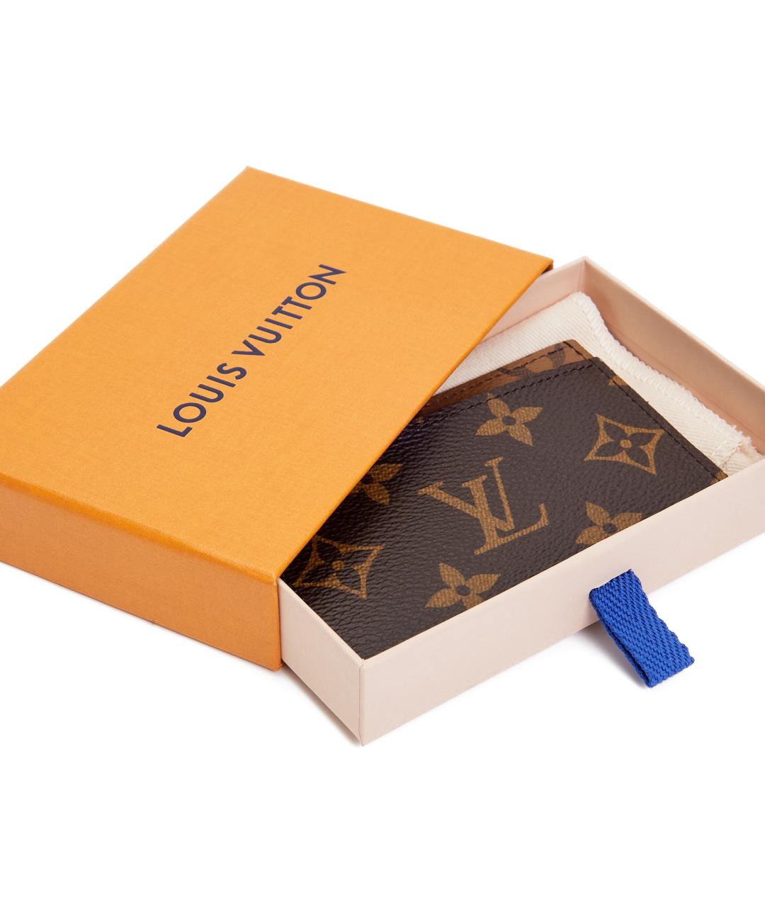 LOUIS VUITTON Коричневый кожаный кардхолдер, фото 4