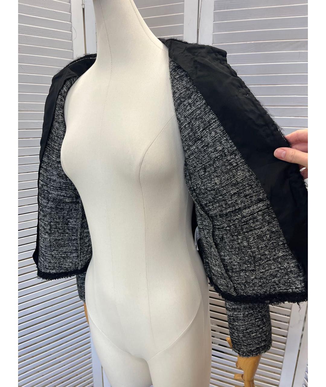 LIU JO Черный шерстяной жакет/пиджак, фото 2