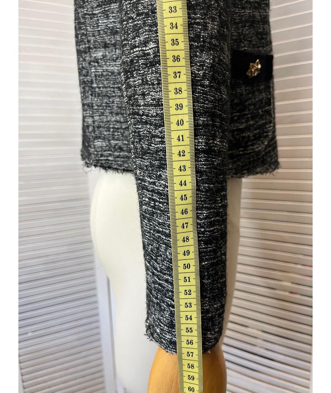 LIU JO Черный шерстяной жакет/пиджак, фото 5