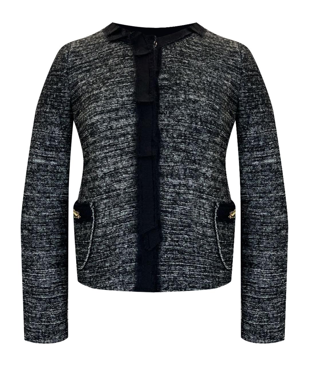 LIU JO Черный шерстяной жакет/пиджак, фото 1