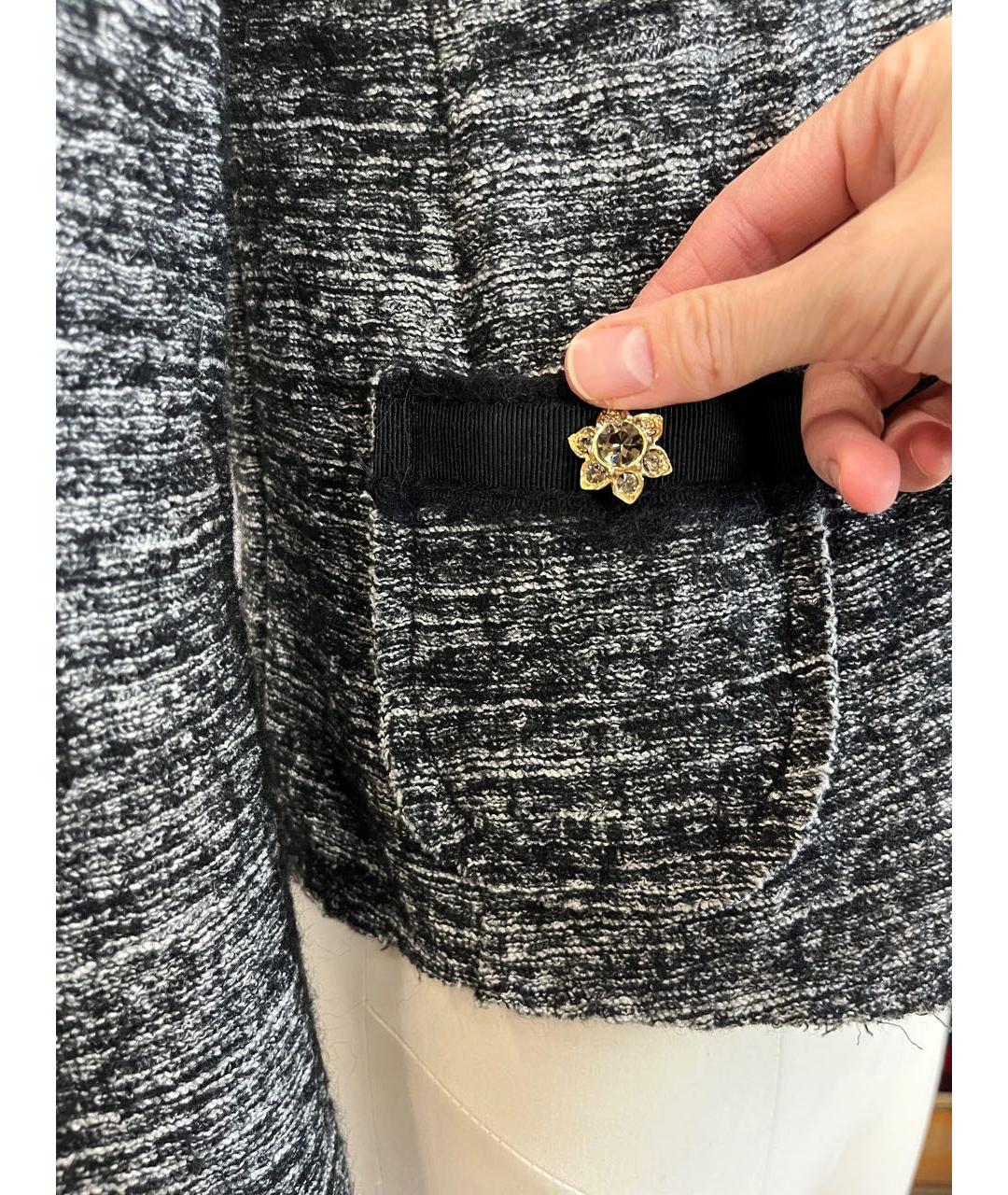 LIU JO Черный шерстяной жакет/пиджак, фото 3