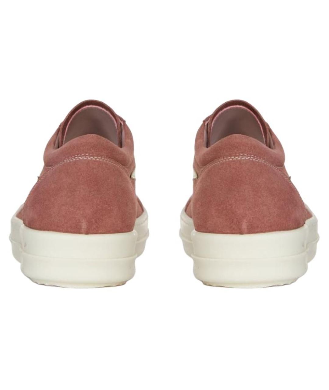 RICK OWENS Коричневые кожаные низкие кроссовки / кеды, фото 4