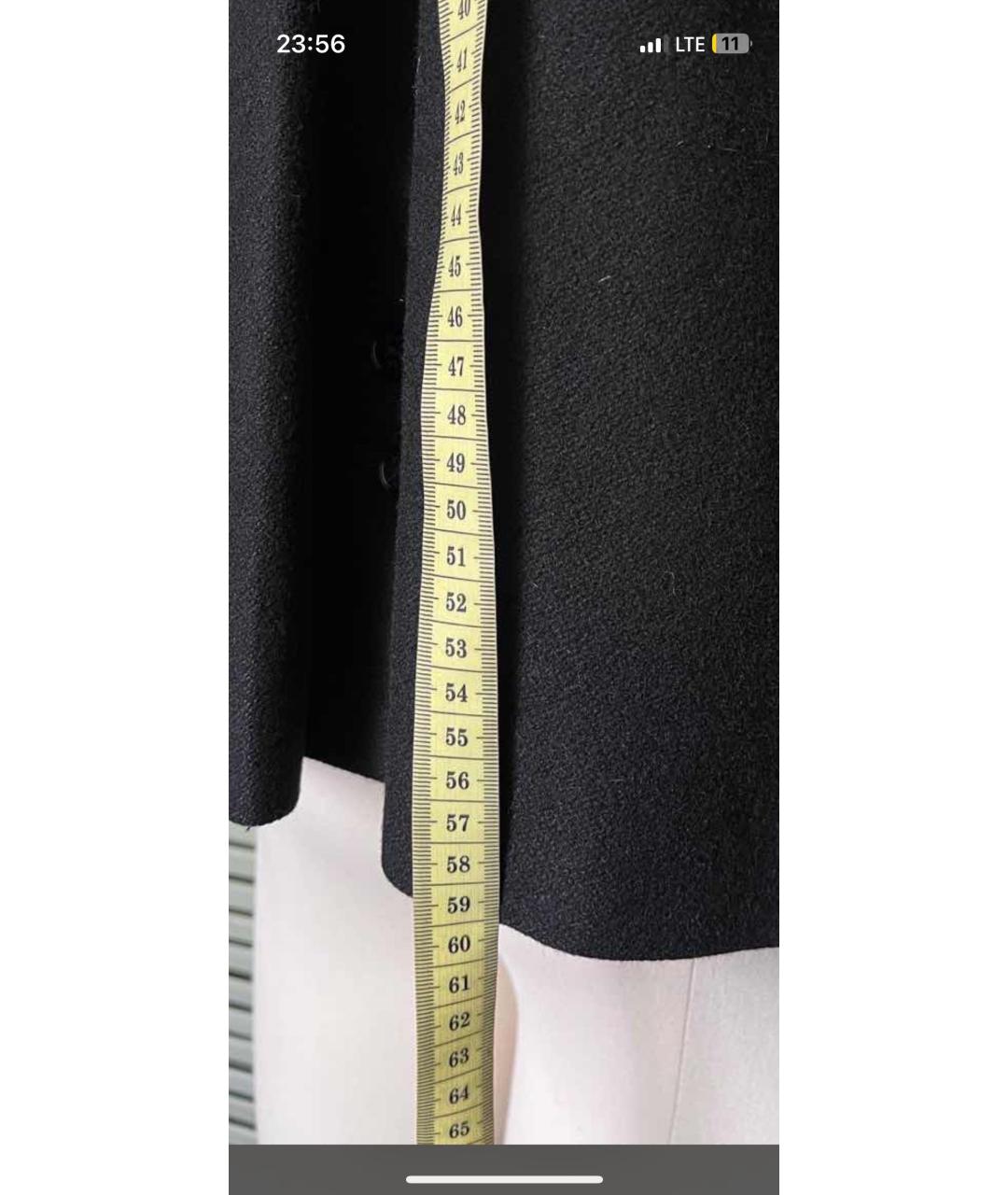 PATRIZIA PEPE Черное шерстяное пальто, фото 3