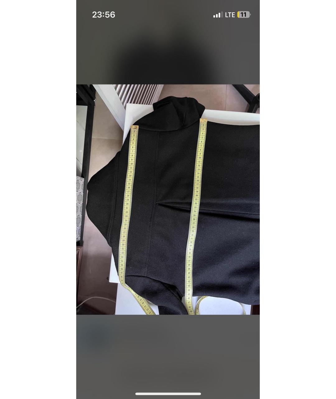 PATRIZIA PEPE Черное шерстяное пальто, фото 5