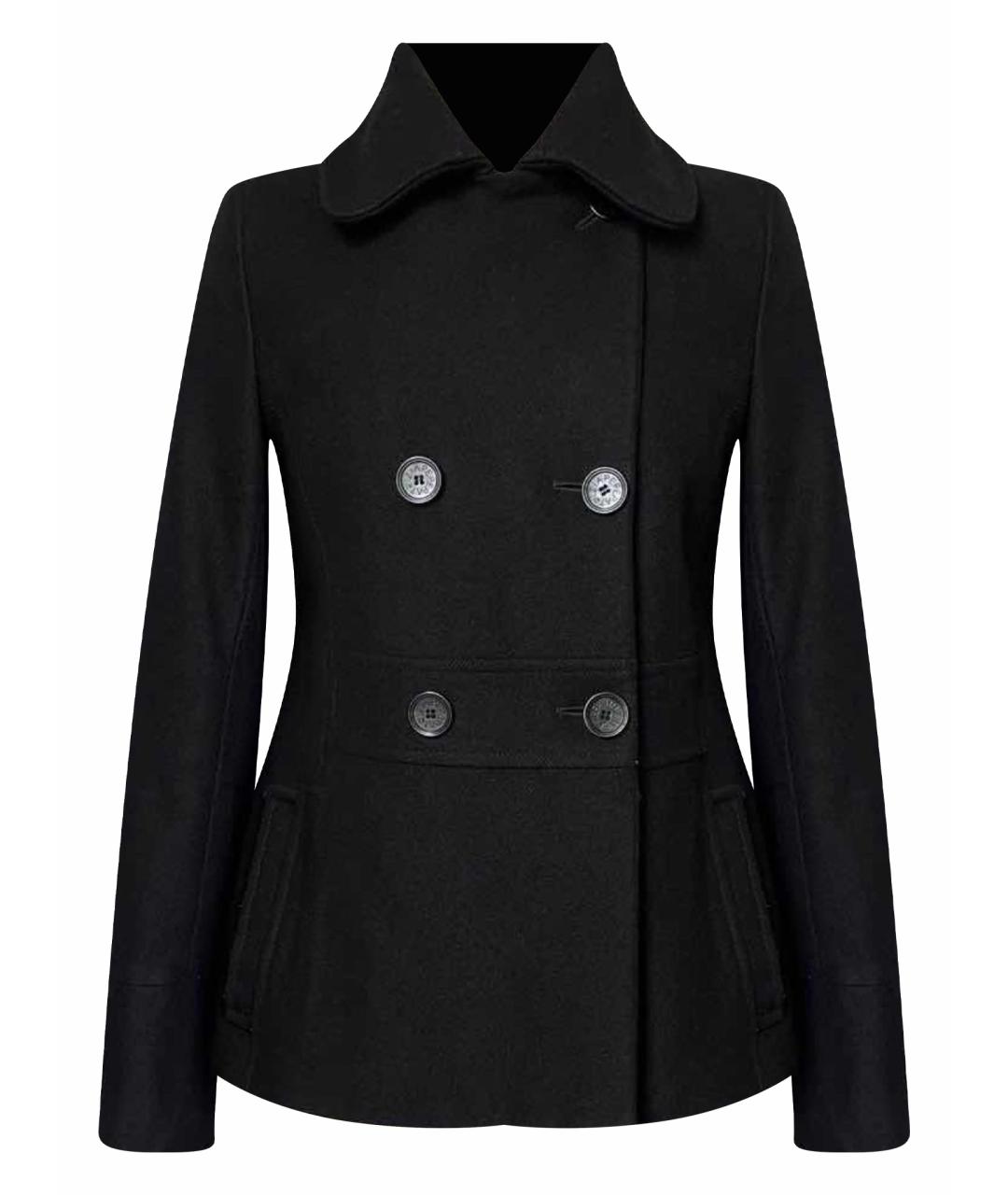 PATRIZIA PEPE Черное шерстяное пальто, фото 1