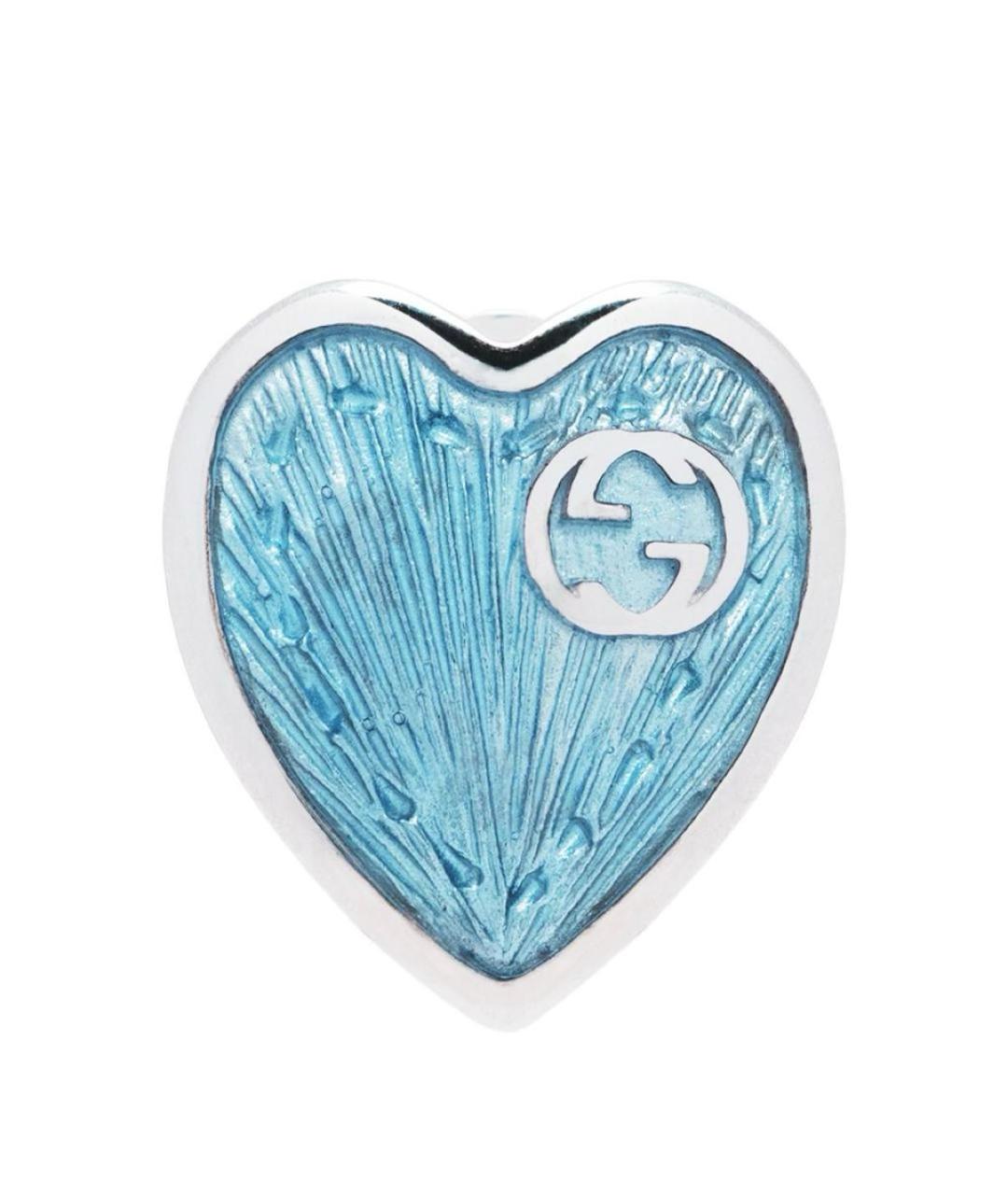 GUCCI Голубые серебряные серьги, фото 2