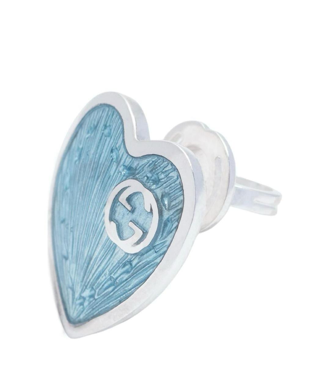 GUCCI Голубые серебряные серьги, фото 3