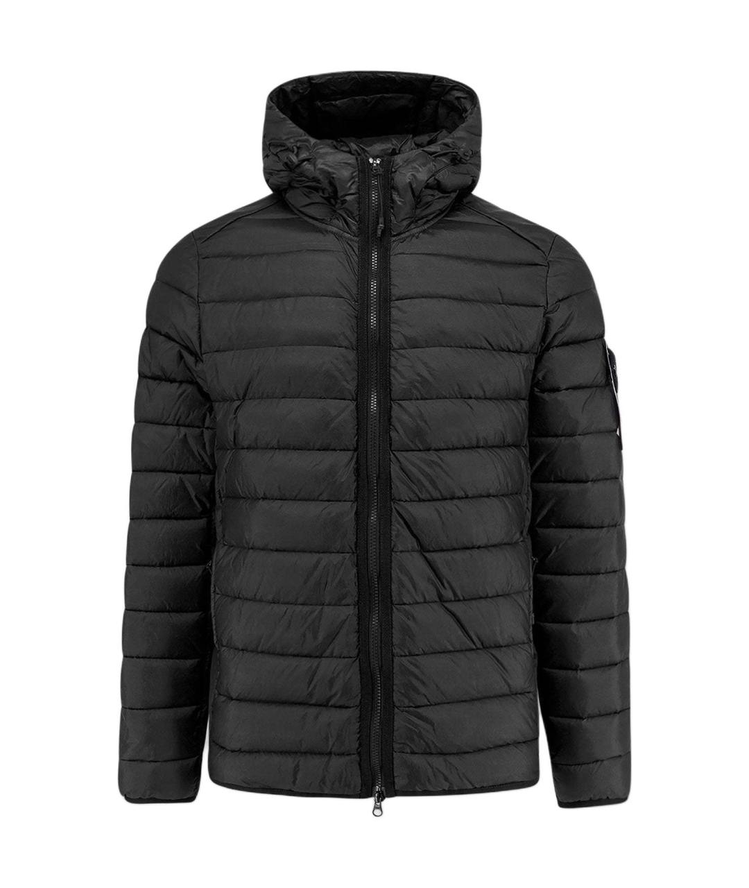 STONE ISLAND Черный пуховик, фото 1