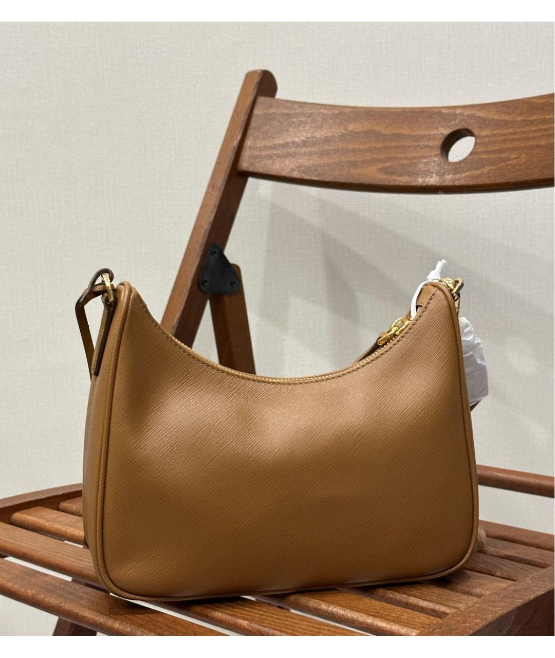 PRADA Коричневая кожаная сумка через плечо, фото 3