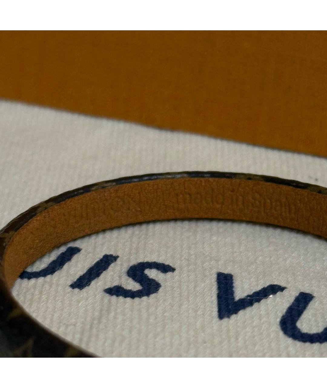 LOUIS VUITTON Коричневый латунный браслет, фото 5