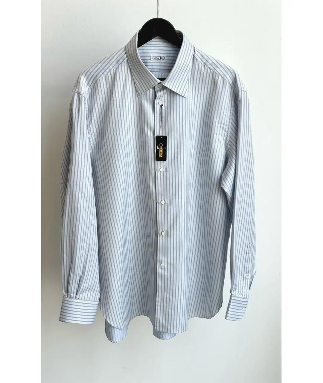 ZILLI Голубая хлопковая классическая рубашка, фото 2