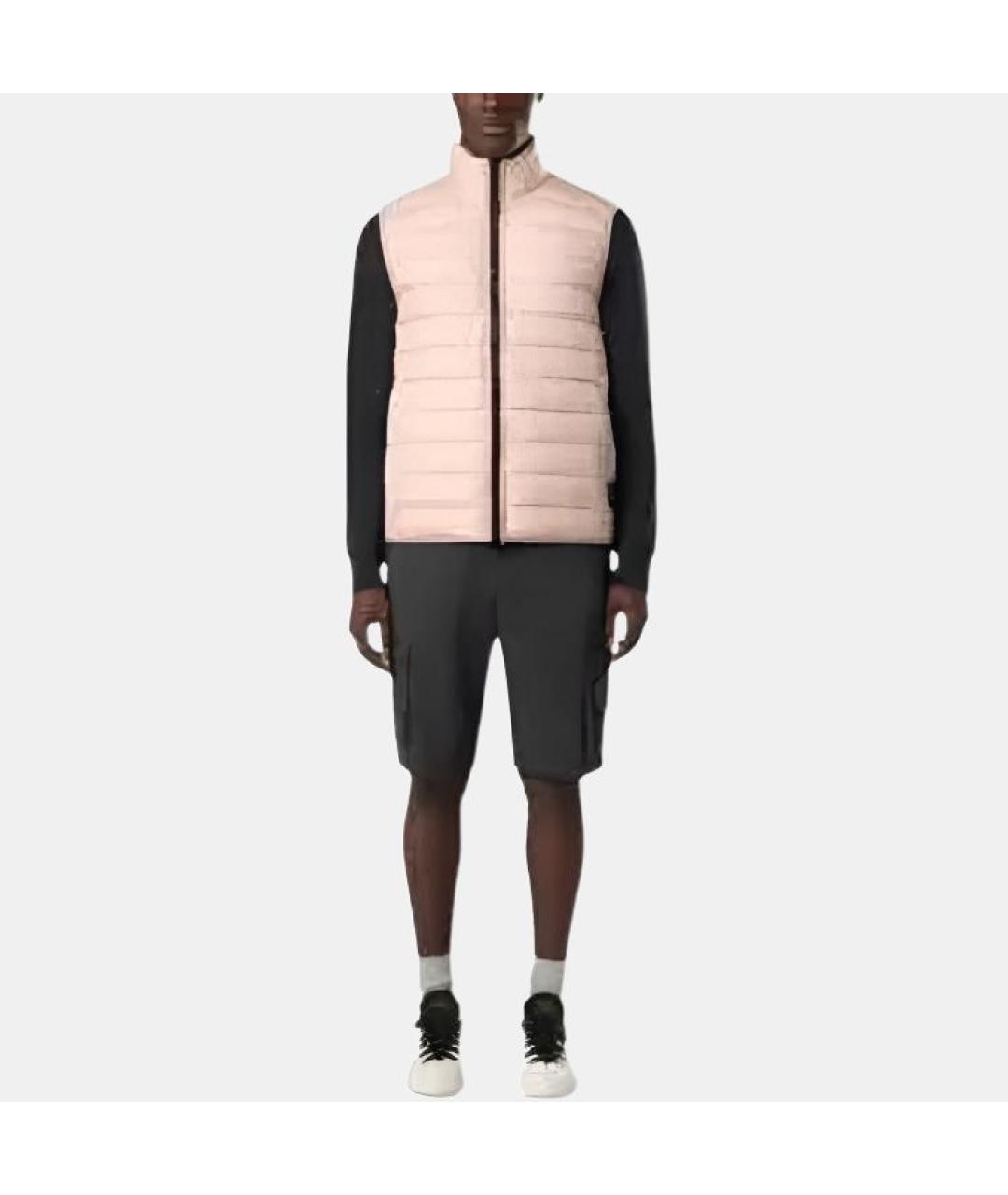 STONE ISLAND Розовый полиамидовый жилет, фото 4