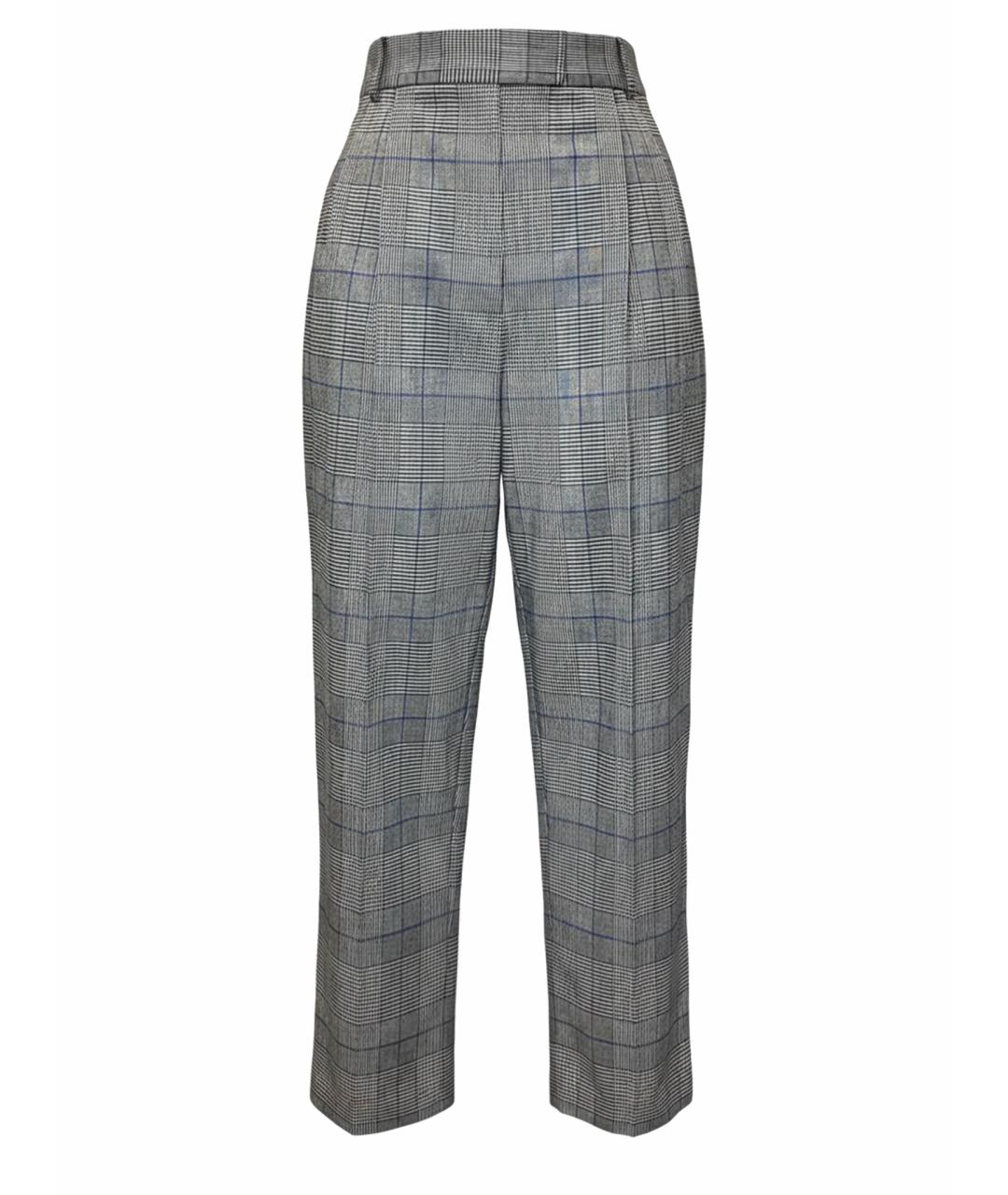 PATRIZIA PEPE Серые вискозные прямые брюки, фото 1