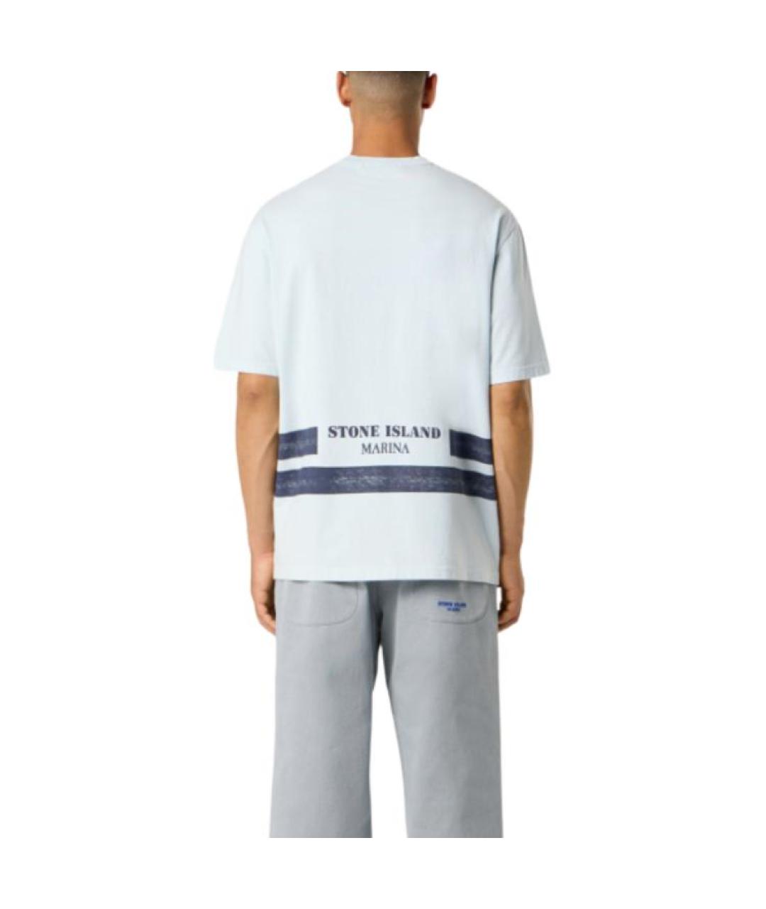 STONE ISLAND Голубая футболка, фото 4
