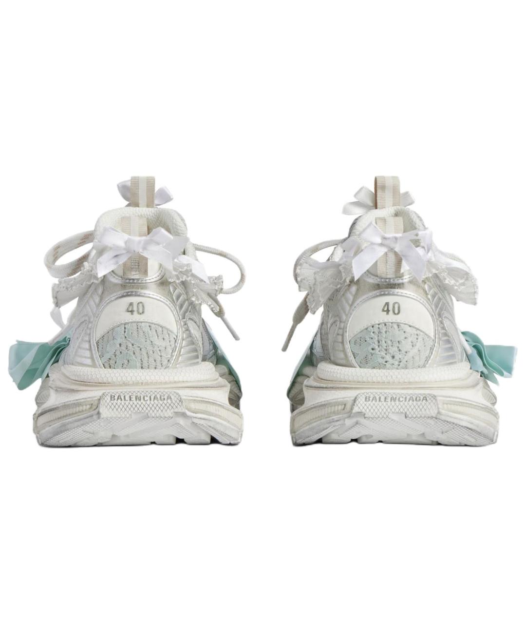 BALENCIAGA Белые бархатные кроссовки, фото 5