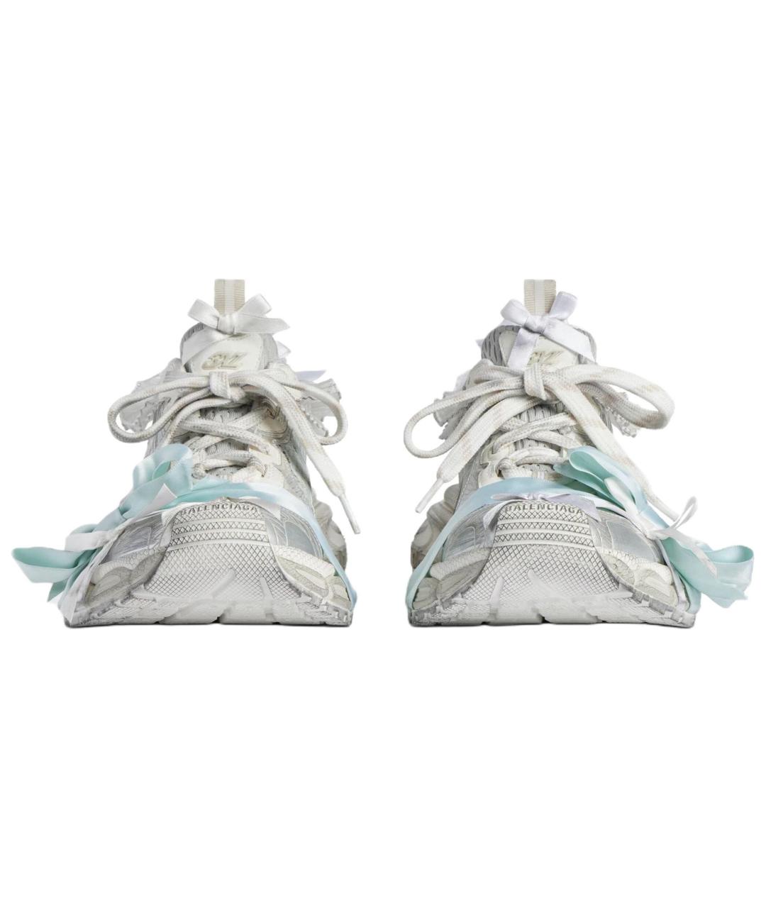 BALENCIAGA Белые бархатные кроссовки, фото 4