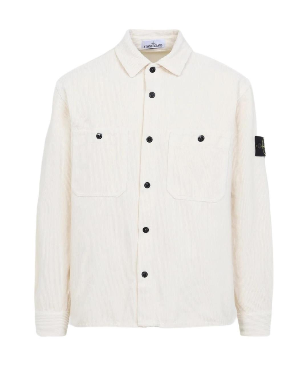 STONE ISLAND Белая кэжуал рубашка, фото 1