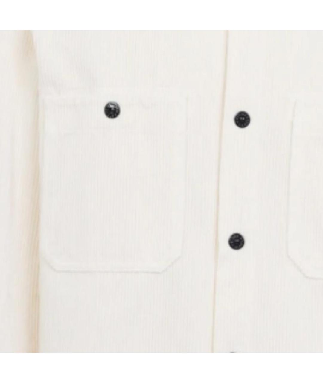 STONE ISLAND Белая кэжуал рубашка, фото 3