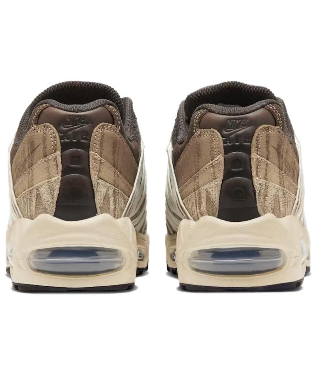 NIKE Коричневые кожаные низкие кроссовки / кеды, фото 5