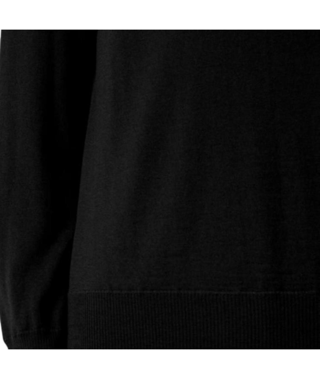 STONE ISLAND Черное поло с длинным рукавом, фото 3