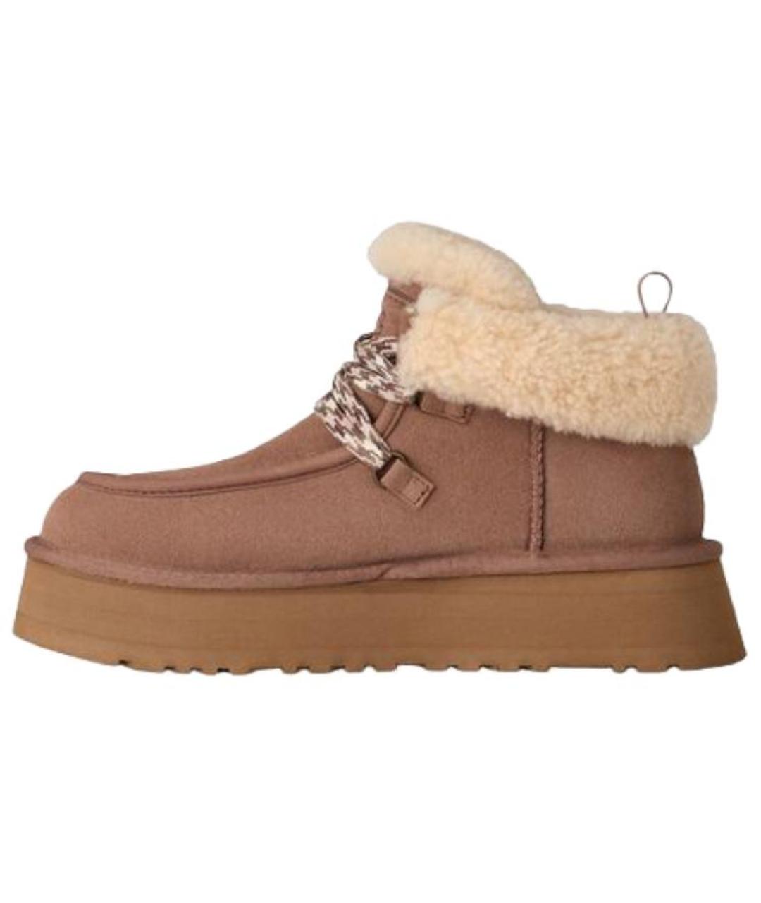 UGG AUSTRALIA Коричневые кожаные ботинки, фото 2