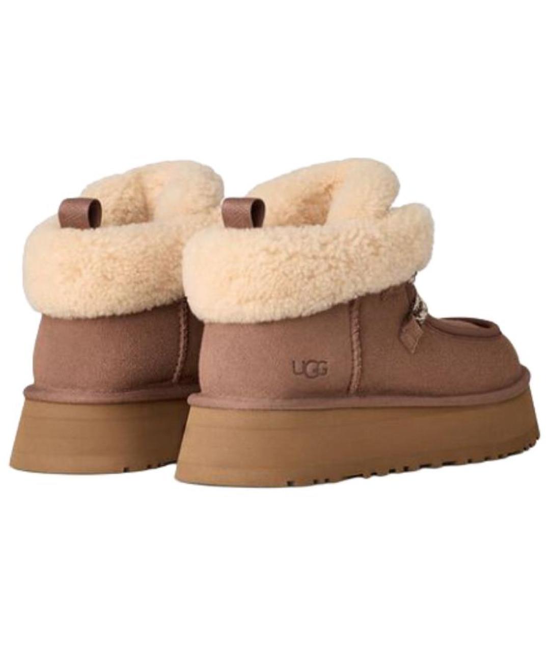 UGG AUSTRALIA Коричневые кожаные ботинки, фото 5