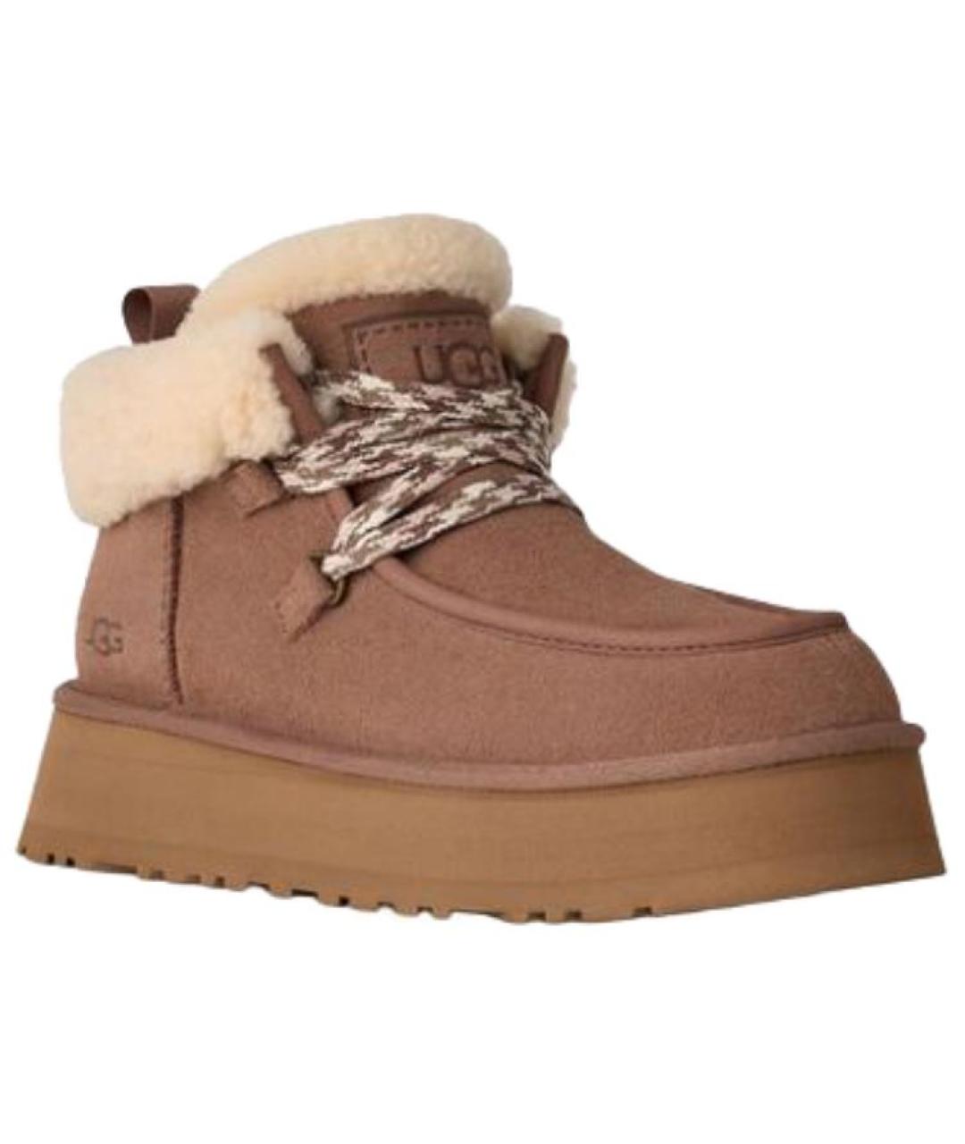 UGG AUSTRALIA Коричневые кожаные ботинки, фото 3